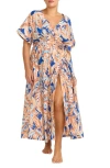 ARTESANDS ARECA CEA VERDI COVER-UP WRAP DRESS