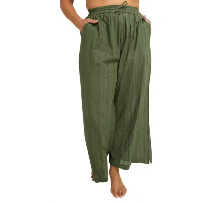 Artesands Grainger Cotton Cover-up Pants In Green