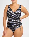 Artesands Provenance Rembrant Ruched One-piece Swimsuit In Black
