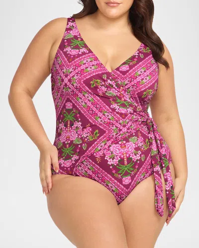 Artesands Shambala Hayes D/dd Underwire One-piece Swimsuit In Pink