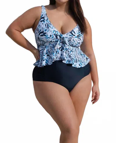 Artesands Women's Chagall Midriff Top In White In Blue