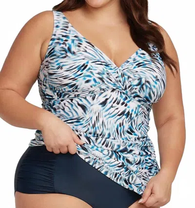 Artesands Women's Delacroix Tankini In White In Blue