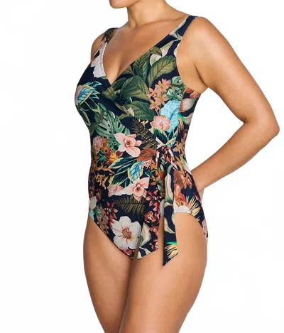 Artesands Women's Into The Saltu Hayes Cross Over One Piece In Navy In Multi