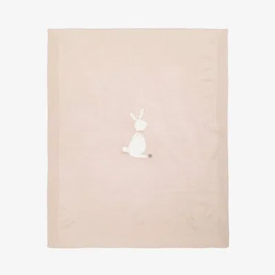 Artesania Granlei Beige Knitted Bunny Blanket (84cm) In Neutral