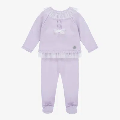 Artesania Granlei Girls Purple Knitted Babygrow
