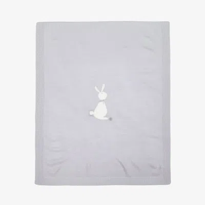 Artesania Granlei Grey Knitted Bunny Blanket (84cm) In Gray