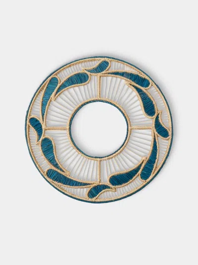 Artesanías Del Atlántico Set Of 4 Mimbre Handwoven Palm Placemats In White