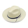 Artesano Barza Clasico Natural Mens Hat With Navy Cord