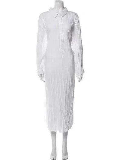 Pre-owned Artesano Long Dress In White