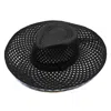 Artesano Lucia Diamanete Vent Wide Brim Black Hat With Tagua Buckle Cord
