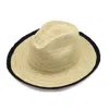 Artesano Paya Clasico Packable Mens Natural Hat With Black Trim
