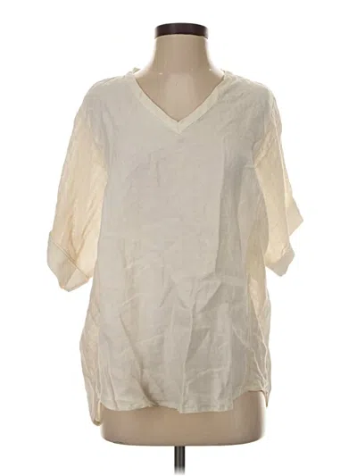 Pre-owned Artesano Short Sleeve Blouse In Ivory