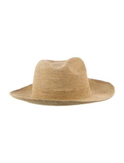 Pre-owned Artesano Straw Bucket Hat In Neutrals