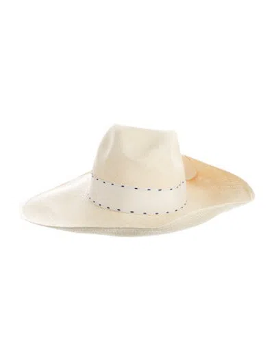 Pre-owned Artesano Straw Hat With Trim In Neutrals