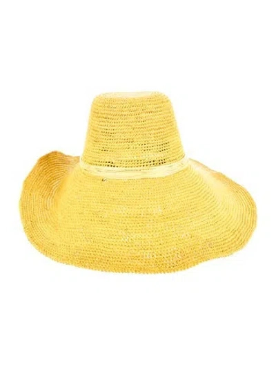 Pre-owned Artesano Straw Hat W/tags In Yellow