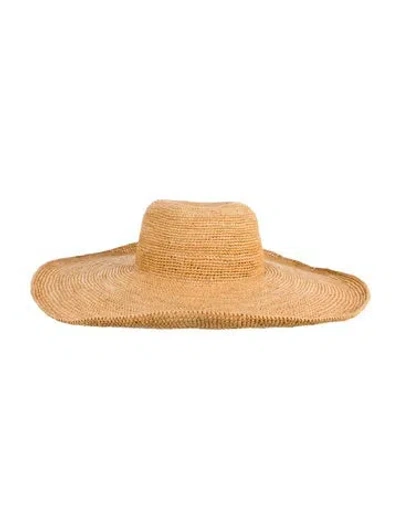 Pre-owned Artesano Straw Sun Hat In Neutral
