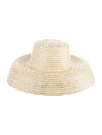 Pre-owned Artesano Straw Sun Hat In Neutral