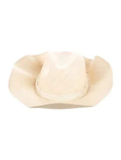 Pre-owned Artesano Straw Wide Brim Hat W/tags In Neutrals