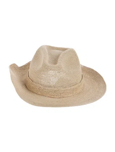 Pre-owned Artesano Women's Fedora Hat In Neutral