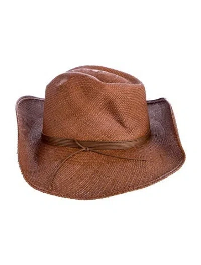 Pre-owned Artesano Women's Straw Hat In Brown