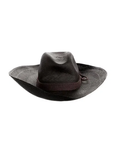 Pre-owned Artesano Woven Straw Hat In Brown