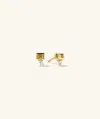 Artevent Baguette Duo Studs In Yellow