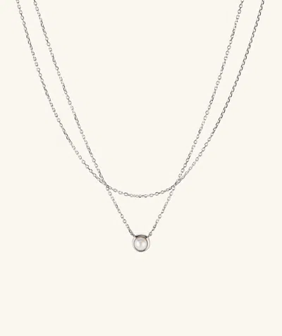 Artevent Layered Pearl Necklace In White