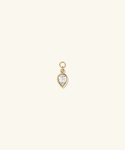 Artevent Pear Cut Gemstone Hoop Charm