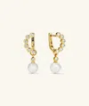 Artevent Remy Gemstone Pearl Charm Hoops