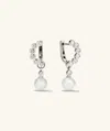 Artevent Remy Gemstone Pearl Charm Hoops