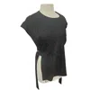 Artex Textured Side-ties Vest In Black In Black
