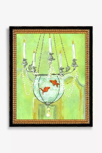 Artfully Walls Antique Goldfish Chandelier Wall Art In Multi
