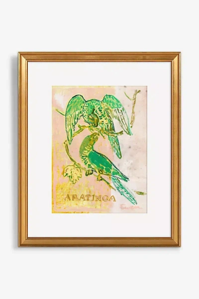 Artfully Walls Aratinga (sun Parakeets) Wall Art In Gold