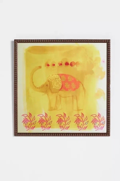 Artfully Walls Elephant Wall Art In Yellow