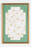 Artfully Walls Flowers With Green Zig Wall Art In Green