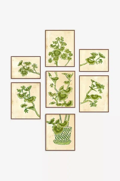 Artfully Walls Geranium Gallery Wall, Set Of 7