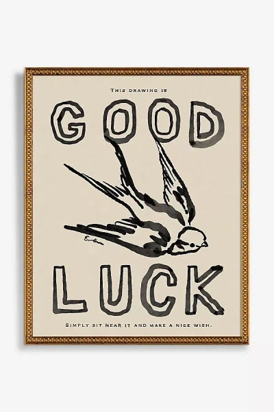 Artfully Walls Good Luck Drawing Wall Art In Neutral