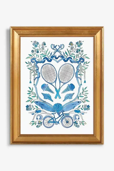 Artfully Walls Heraldic Crest In Celebration Of Tennis In The Summer Wall Art