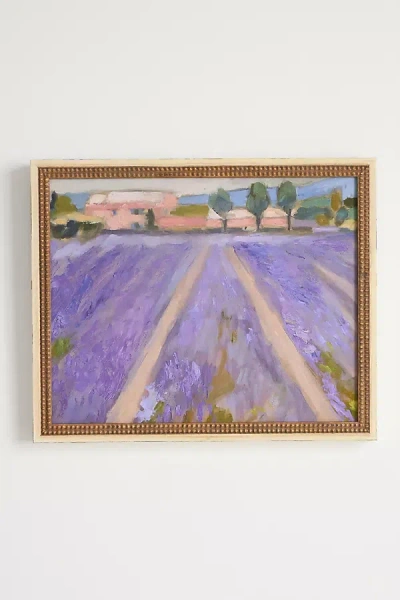 Artfully Walls Lavender Field With A Pink Barn Wall Art In Multi