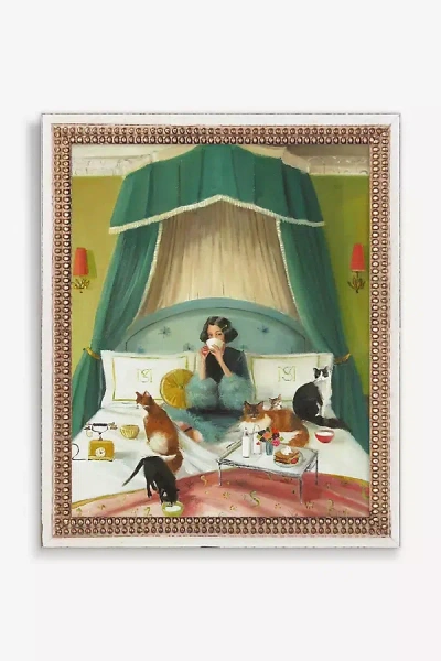 Artfully Walls Mademoiselle Mink Breakfasts In Bed Wall Art In Green