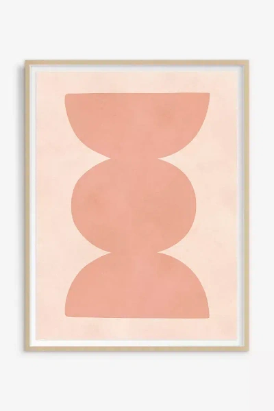 Artfully Walls Minimalist Curves 2 Wall Art In Pink