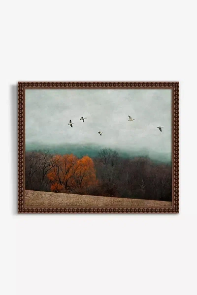 Artfully Walls Orange Tree And Flying Geese Wall Art