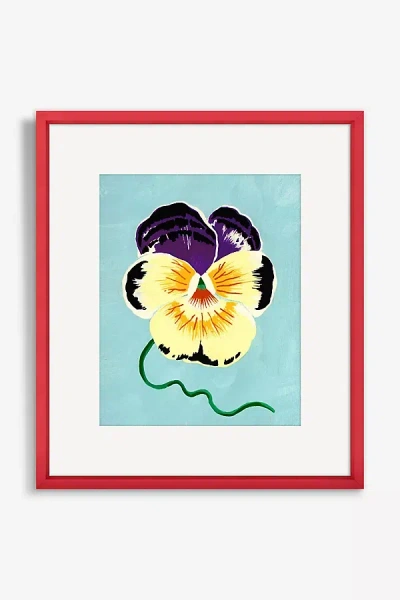 Artfully Walls Pansy On Pink Wall Art