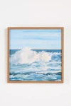 Artfully Walls Peach Horizon With Bursting Peach Foam Wall Art In Blue