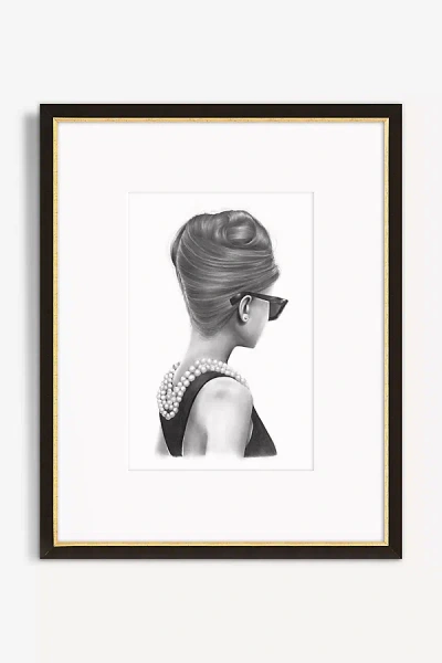 Artfully Walls Reverse Portrait, Audrey Hepburn Wall Art In Gray