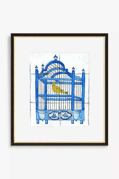 Artfully Walls Sailors Birdcage With Yellow Bird Wall Art In Multi