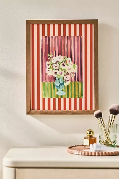 Artfully Walls Striped Florals #1 Wall Art In Multi