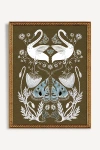 Artfully Walls Swan And Moths Wall Art