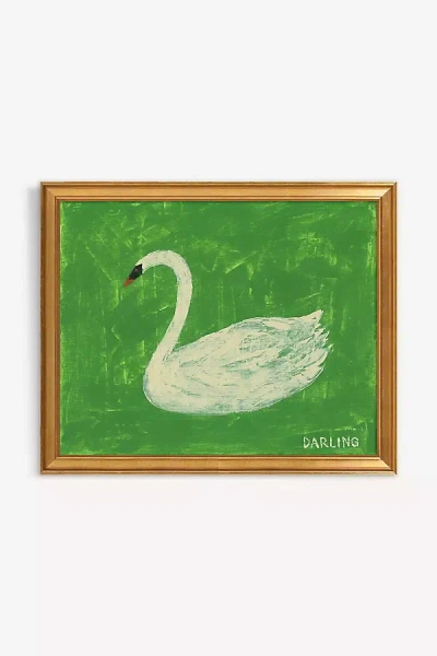 Artfully Walls Swan Darling Wall Art In Green