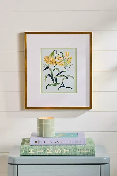 Artfully Walls Tiger Lily On Blue Wall Art